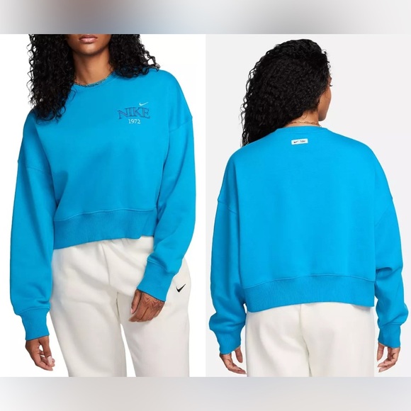 Nike Sportswear Phoenix Fleece Oversized Cropped Crew-Neck Sweatshirt - XS - Picture 1 of 10